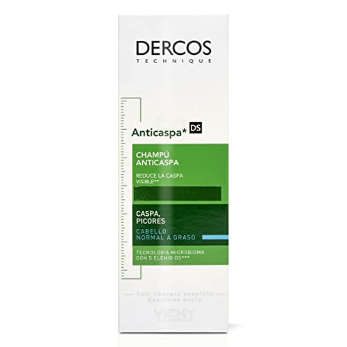 VICHY Dercos Psolution Anti Schuppen Shampoo 200 ml für fettige, juckende Kopfhaut & fettiges Haar - Tiefenreinigungsshampoo für Damen & Herren