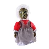 JOINPAYA 1 Stück Sprachgesteuerte glühende Geisterbaby Bewegung Spukpuppenspielzeug Gehen Halloween Puppen Halloween Scherzartikel sprachaktivierte Induktionspuppen Halloween -Dekorationen