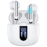 Bluetooth Kopfhörer, Kopfhörer Kabellos Bluetooth 5.3 In Ear Kopfhörer Bluetooth mit 4 Noise Cancelling Mics Tiefer Bass, Kabellose Kopfhörer 40H Spielzeit mit LED IP7 Wasserdicht für Arbeit Sport