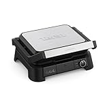 Tefal SuperGrill 3in1 Kontaktgrill, BBQ-Funktion, Ofenposition mit 3 Höhen, 600 cm² Grillfläche, regelbarer Thermostat, 3 Temperaturstufen, antihaftbeschichtet, 2000 Watt, Schwarz/Silber, GC510DE0