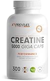 Creatin 5000 Giga Caps - 5000 mg Creatin pro Tag - hochdosierte Creatin-Kapseln mit 1137 mg Creatine Monohydrate pro Kapsel - Kreatin-Monohydrat Kapseln ohne Zusätze, laborgeprüft & 100% vegan - 300x