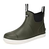 YUHITYGZGS Gummistiefel Herren Wasserdicht Halbhoch Gefüttert, Regenschuhe Rutschfest Garten Kurz, Segelstiefel Hoher Traktion Knöchel