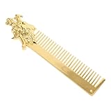 VALICLUD Werkzeuge Zur Bartformung Unzerbrechlicher Taschenkamm Für Herren Werkzeug Zum Formen Des Bartes Musterkamm Werkzeug Zum Ausrichten Des Bartes Zinklegierung Golden