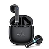 OSCAL Bluetooth Kopfhörer In Ear, Hibuds 5 Mini Kabellose Bluetooth Kopfhörer 5.3 Schnelle Verbindung mit Touch-Steuerung, IPX7 Wasserdichte wireless kopfhörer Sport für IPhone/Samsung/Andriod (Black)