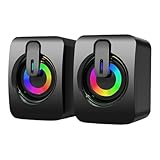 Wired Desktop -Lautsprecher - duall Channel -PC -, USB kleine Lautsprecher | Löschen von Sound Mini -Lautsprecherpaar für Computertisch, Nachttisch, Unterhaltungsstation, Workstation Setup