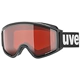 uvex g.gl 3000 LGL - Skibrille für Damen und Herren - konstrastverstärkend - vergrößertes, beschlagfreies Sichtfeld - black/lasergold lite-rose - one size
