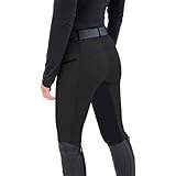 kawehiop Atmungsaktive Reithose, farbecht und weiche Textur für EIN hautfreundliches Erlebnis. Polyester Reithose, schwarz M