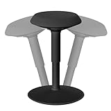 FIVMEN Ergonomischer Stehhocker Höhenverstellbar 43-61 cm Sitzhocker Bürohocker Stehhilfe mit Schwingeffekt Wackelhocker Ergonomischer Hocker Arbeitshocker für Zuhause und im Büro, Schwarz