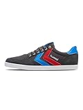 HUMMEL SLIMMER STADIL LOW, CASTLEROCK/RIBBONRED/BRIL BLUE, 42