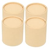 CONGARTENO 4 Stück Praktische Aufbewahrungsdosen aus Kraftpapier Stilvolle Teekannen für Haushalt zur Lagerung von Tee Bohnen und Schmuck