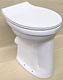 Flachspül-WC Toilette Stand WC Klosett erhöht +10cm + Nano + WC Sitz