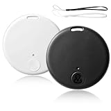 GPS Schlüsselfinder, Smart Tag, Koffer Tracker, Air Tag, Smart Finder Kompatibel mit iOS & Android, Peilsender für Koffer/Brieftasche/Haustier/Gepäck/Taschen, Austauschbare Batterie, 2 Pack