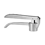 Holibanna Knoblauchpresse aus mit Langem Griff Rostfrei Ergonomisch Vielseitig für Knoblauch und Ingwer Leicht zu Reinigen Spülmaschinengeeignet