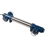 AquaForte Midi Power UVC 75 Watt, kurze Lampen und Edelstahlgehäuse, maximaler Durchfluss von 20m3 pro Stunde, für einen klaren Teich mit gesunden Fischen ohne Chemikalien, silber