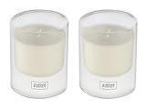 Duftkerze Mod. Lemongrass L, 2er Set belebend aromatisch Weiß