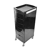 Hairdressing Tool Cart Beauty Trolley Hair Stylist Special Dyeing and Perm Retro Barber Shop Hairdressing Cart Green (Schwarz)