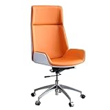 omischer Büro-Gaming-Stuhl für schwere Personen, moderner Drehstuhl aus Leder mit höhenverstellbarer, breiter Sitzfläche und stilvollem Design, bequemer Heimstuhl zum Lernen, Arbeiten oder Entsp