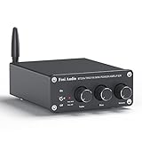 Fosi Audio BT20A Bluetooth 5.0 Stereo Audio 2 Kanal Verstärker Empfänger Integrierter Mini-HiFi-Klasse-D-Verstärker 2.0CH für Heimlautsprecher 100W x 2 mit Bass- und Höhenregler TPA3116