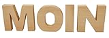 Erst-Holz® Buchstaben Buche Echtholz Deko MOIN Schriftzug Holzbuchstaben 40.11-14