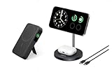 Anker MagGo Qi2-zertifiziertes 15W Power Bank & Magsafe 2-in-1 Induktive Ladestation - Schwarz