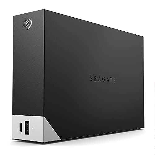 Seagate One Touch HUB 8 TB, 2-fach USB, Hardwareverschlüsselung, Passwortgeschützte externe Desktop Festplatte, 3.5 Zoll, USB 3.0, PC, Notebook & Mac, Modellnr.: STLC8000400