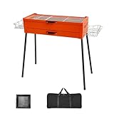 PQPQLI Holzkohlegrill Grill Multifunktionaler Tragbarer Grill Mit Abnehmbare Beine Campinggrill Aus Metall Outdoor BBQ Grills 3-8 Personen Verwendung(D)