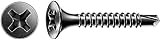 SPAX GIX-D Schnellbauschrauben 3,5 x 35 mm, Vollgewinde, 1000 Stück, Bohrspitze, Kreuzschlitz-H2, Trompetenkopf, Trockenbauschrauben für verstärkte Metallprofile – 1991170350355