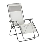 Lafuma Mobilier -Relaxsessel Zero Gravity RT 2 -Klappbarer Liegestuhl für Terrasse, Garten -Strapazierfähiges Batyline®-Gewebe -Mehrpositionenliege, Komfortabel, Roggenbeige