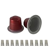 100 Stück Kaffeekapseln, leer, Aluminiumfolie, Kaffee mit Deckel, Kaffeebereiter, Werkzeug