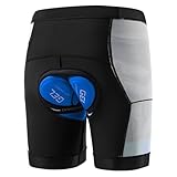 Fahrradhose Herren Kurz Radlerhose mit Sitzpolster Gepolstert Schnelltrocknende Radhose Atmungsaktive Elastische Radunterhose Outdoor Leichte Fahrrad Unterhosen Unterwäsche Radsportshorts MTB Hose