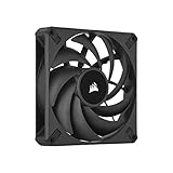 Corsair AF140 Elite, Hochleistungs 140-mm-PWM Flüssigkeitsgelagerter Lüfter mit AirGuide-Technologie (Geräuscharme, Unterstützung für Zero RPM-Modus) Einzelpackung - Schwarz
