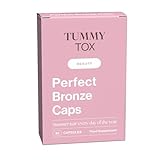 Selbstbräuner - Beta Carotin, Hyaluronsäure, Lycopin, Kupfer, Selen und Vitamine - 30 Kapseln für 30 Tage - Perfect Bronze Caps, Tummy Tox