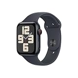 Apple Watch SE (2nd Gen) [GPS + Cellular, 44mm] - Aluminiumgehäuse Mitternacht mit Sportarmband Mitternacht, (M/L) (Generalüberholt)