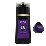 HgbfMij Nova Hair Color Shampoo, Nova Hair Instant Dye Shampoo, Nova Hair Dye Shampoo 3 In 1, Nova Hair Color Shampoo, Langanhaltendes, Sanftes Haarfärbeshampoo Für Alle Haartexturen, 200 Ml