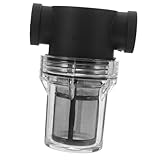Tofficu 1 Stück Edelstahlfilter Sieb Filtration Lot wasserreiniger hauswasserfilter wasserhahnfilter für armaturen filternetz Schmutzfilter Schlauchfilter Inline-Filter Plastik Black