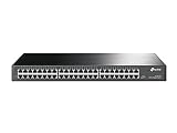 TP-Link TL-SG1048 48 Port Gigabit Netzwerk Switch ( 19 Zoll Rack-Montage, 48*RJ-45 LAN Ports, Metallgehäuse, , unmanaged, Plug-und-Play)schwarz