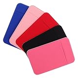 WRITWAA 5 Stück Handy-Kartenhalter, Handy-Geldbörse, zum Aufkleben, Kreditkartenhalter für die Rückseite der Handyhülle, Ausweishülle, Beutel, Hülle, Aufkleber für Damen und Herren