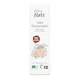 Eco by Naty Ökologische Baby Windelbeutel - 100% kompostierbar und biologisch abbaubar (1 x 50 Stück)