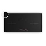 Klarstein Velaire Induktionskochfeld - 80cm, 3-Zonen, 5500W Boost, Touch-Slider, Timer, Kindersicherung, Restwärmeanzeige, Glas, Minimalistisches Design, Kochfeld Induktion