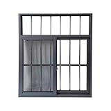 YXLLGS Diebstahlsichere Fenster mit Bildschirm, Kellerfenster, Schiebefenster aus Aluminiumlegierung, für Badezimmergaragen(40x60cm/16x24in)