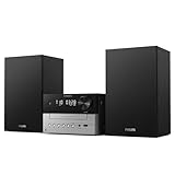 Philips TAM3205M2 HiFi Mikromusik-Anlage, Bluetooth-fähig, CD-Player, USB, Auracast FM Radio, 85% PCR-Material
