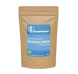 Kornblumenblüten blau BIO ganz (100g) Blaue Bio Kornblumenblüten mit Kelch – getrocknet & handverlesen – Kornblumenblütenblätter aus Albanien von Tausendkraut