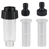 ZDNT Wasserfilter Gartenschlauch Wasserfilter Wohnmobil 3/4 Zoll Wasser Vorfilter Wasserfilter Set mit 2 Filtereinsatz für Hochdruckreiniger, Gartenpumpe, Gartenbewässerung, Wohnmobil