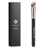 TEOYALL Unter-Augen-Concealer und Angewinkelter Kontur Pinsel - Synthetischer Kabuki zum Verbergen, Mischen, Festlegen und Auftragen von Flüssigen, Cremes und Puder-Kosmetika