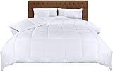 Utopia Bedding Bettdecke 200 x 200 cm, leichte Bettdecke mit Polyesterfüllung für 4 Jahreszeiten, Mikrofaser, für 2 Personen (weiß)
