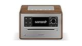 sonoro Elite Internetradio mit CD-Player (FM, DAB Plus, Podcasts, Spotify, Amazon Music, Deezer) Walnuss
