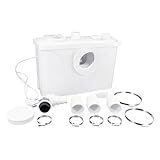 Froadp 700W Hebeanlage WC Integriert Fäkalienpumpe mit Rückschlagventil 180L/min Vier Wassereinlässe Schmutzwasserpumpen Hebewerk für Abwasser Kleinhebeanlage Schmutzwasser für Toiletten Waschmaschine