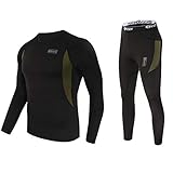 WINDCHASER Thermounterwäsche Funktionswäsche Winter Suit Herren Unterwäsche Set, Herren Ski Thermo Unterwäsche Langarm Unterhemd + Thermo Lange Unterhose