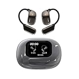 ZXCVWWE Bluetooth Headset mit Bildschirmöffnung, multifunktional, Bluetooth 5.4, Sportunterdrückung, Geräuschunterdrückung, Ohrbügel, Ohrhörer, Bluetooth-Ohrhörer, IPx5, wasserdicht, 5.4 Bluetooth