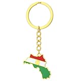 Qsvbeeqj Kurdistan Maps Keychain Tragbarer Flaggen Anhänger Rings Mode Nationale Karte Keyrings Accessoire Für Sammler Jubiläumsgeschenk